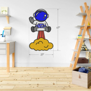 Flying Astronaut Wall Decore, Scape Astronaut Wall Art, Large Wall Hanging for kids room, Nursery room, or game room.